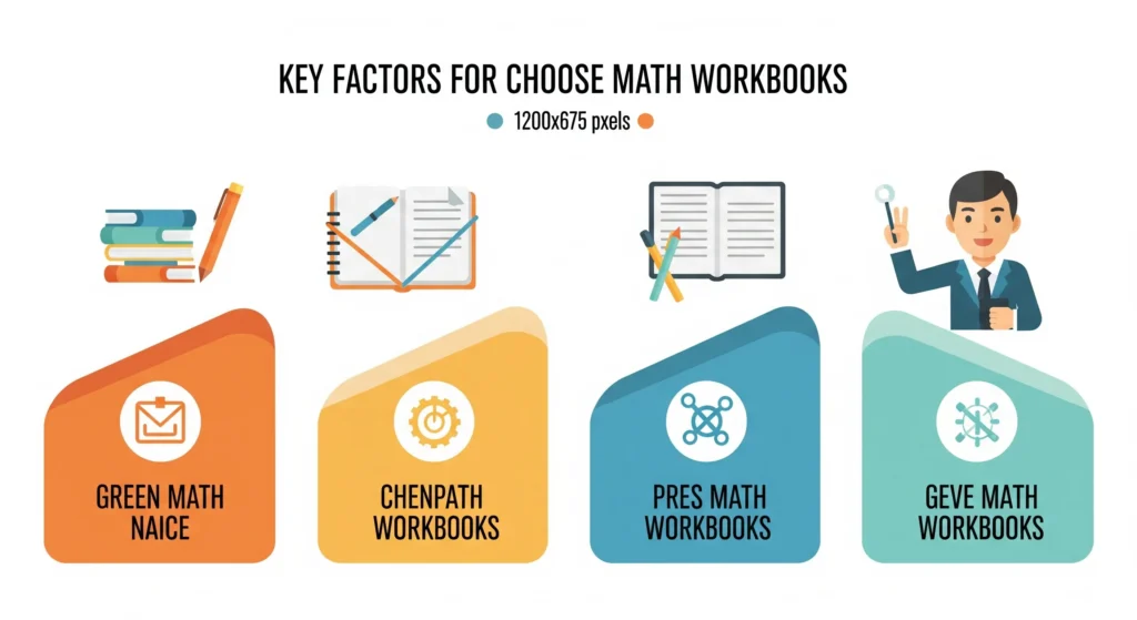 Infographic on choosing the best math workbooks for kids