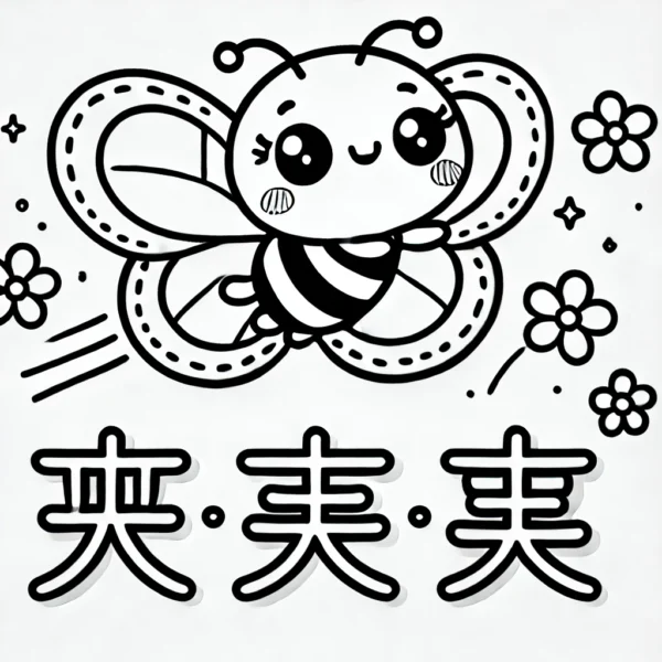 Chinese Words Coloring Book for Kids – Learn Mandarin with Fun Pictures only 0.88